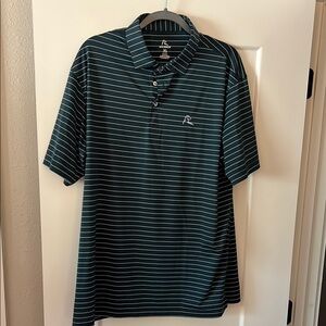 Rhoback Green and White Polo Shirt Classic Design
